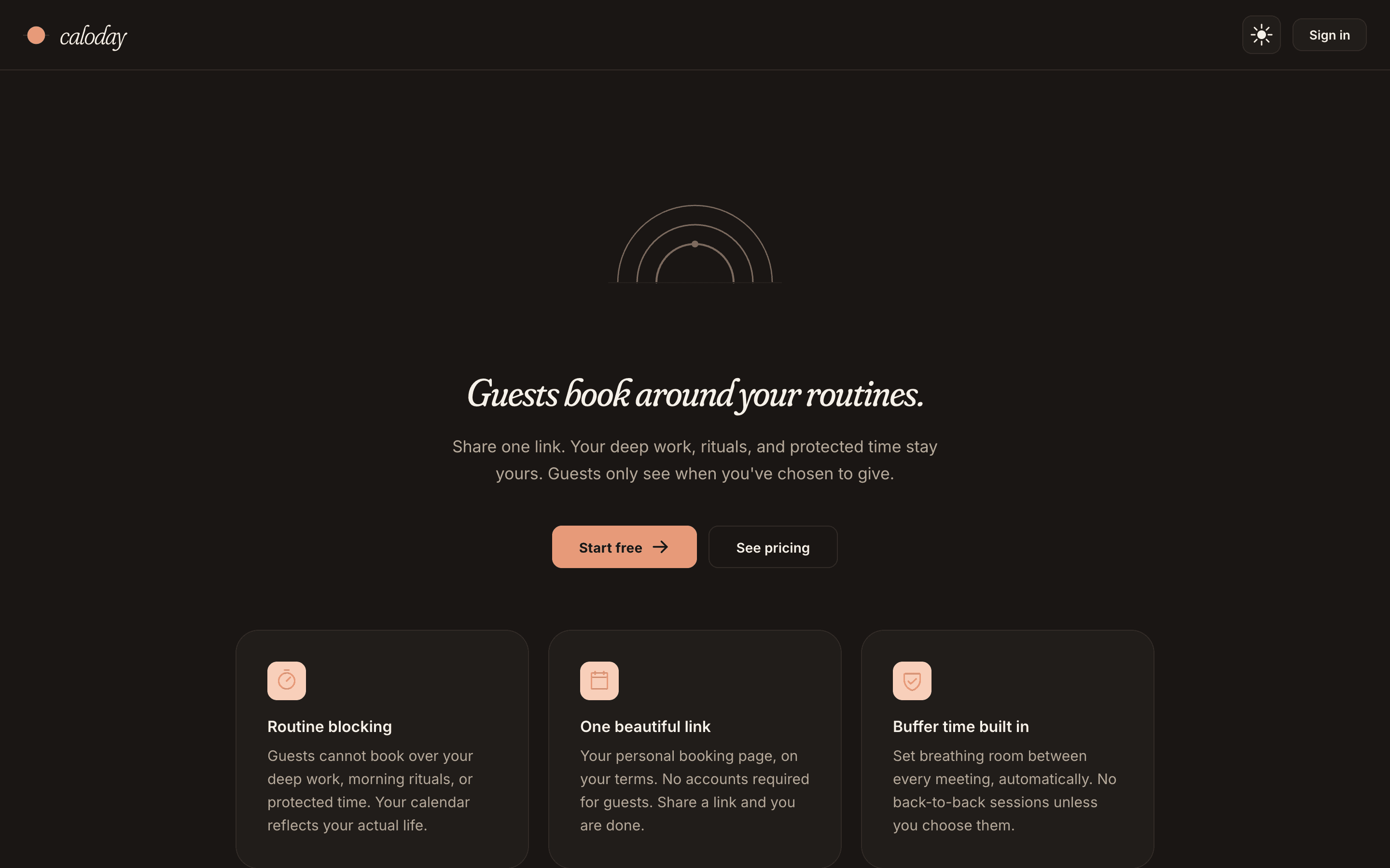 Caloday: the still hour, a scheduling app that blocks routines